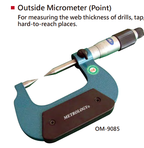 Panme cơ đo ngoài Metrology | Model OM9085 | Outside Micrometer 