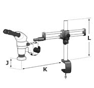 SX100 Binocular Stereo Microscope Bench Stand Dimensions