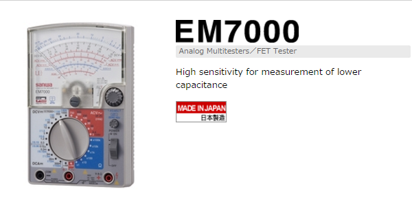 Đồng hồ đo điện Sanwa EM7000, Analog Multitesters