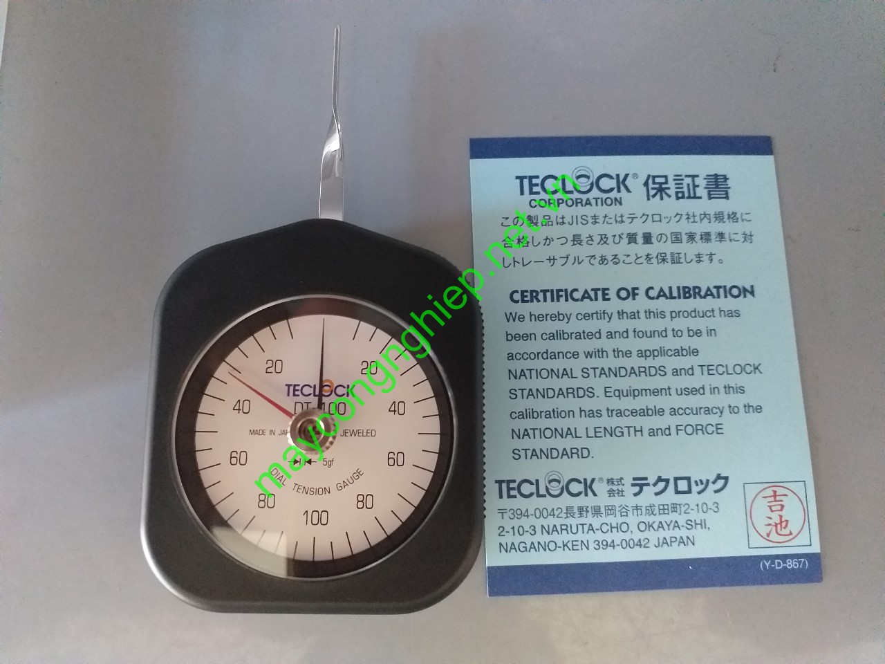 Đồng hồ đo lực căng Teclock DT-100G (10gf~100gf)