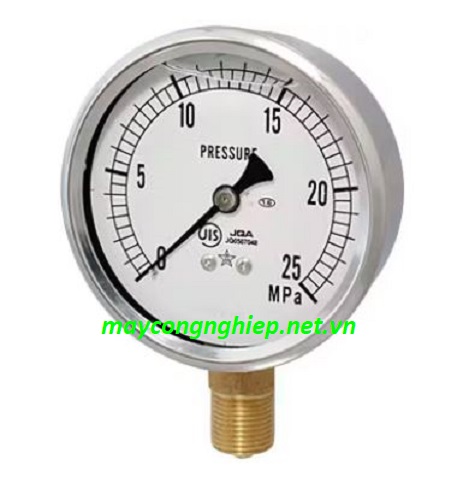 Đồng hồ đo áp suất chứa Migishita GLT-31 A G3/8 75*25MPA Glycerin