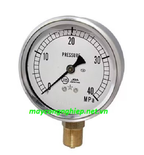 Đồng hồ đo áp suất chứa Migishita GLT-31 A G3/8 75*40MPA Glycerin