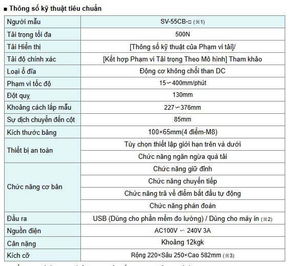 Máy kiểm tra lực kéo nén đa năng IMADA SV-55CB-50R2